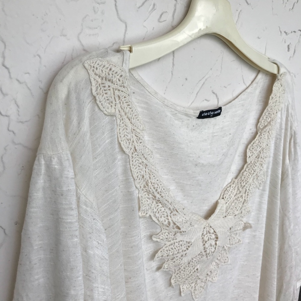 JUST IN! Crochet Embellished Top ⚜️Lightweight 1X